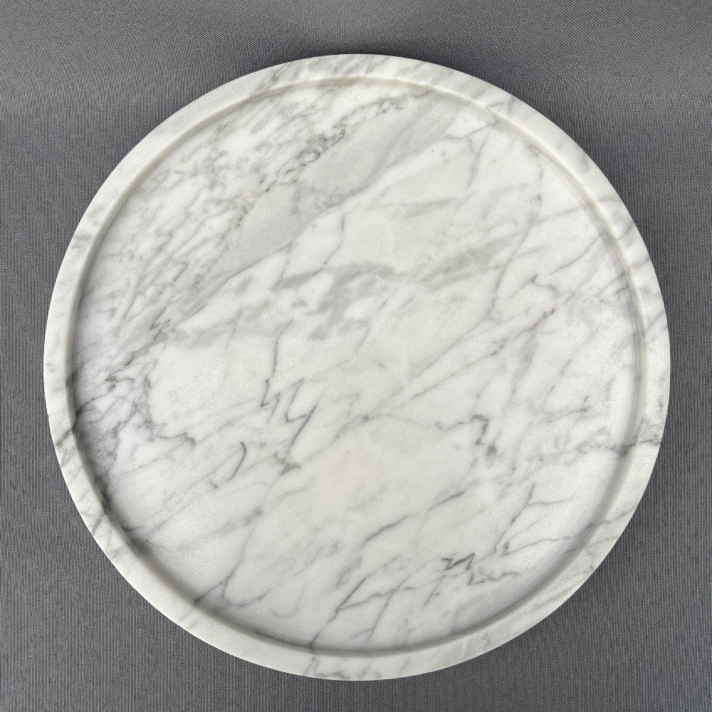 White Italian 
Marble Circular Plate