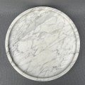 White Italian 
Marble Circular Plate
