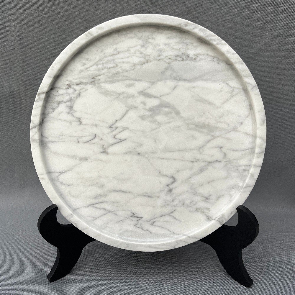 White Italian 
Marble Circular Plate