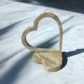 Decorative Heart 
Travertine Stand