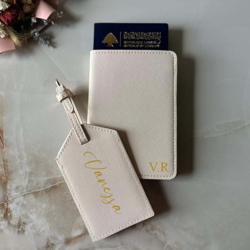 Personalized Passport Holder & Luggage Tag Set