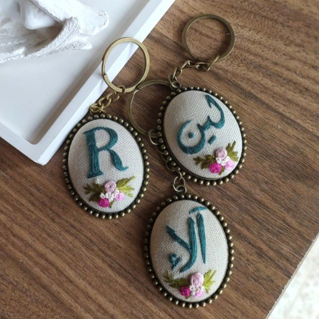 Customizable 
Embroidered Keychain