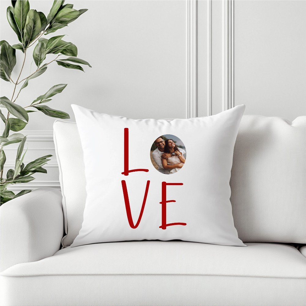 Personalized Photo 
Pillow Cover: Love