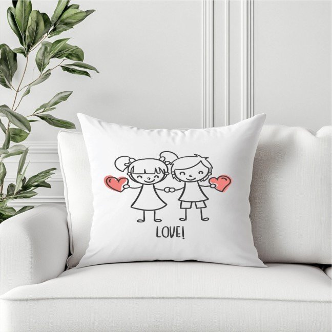 Pillow Cover: 
Love Illustration