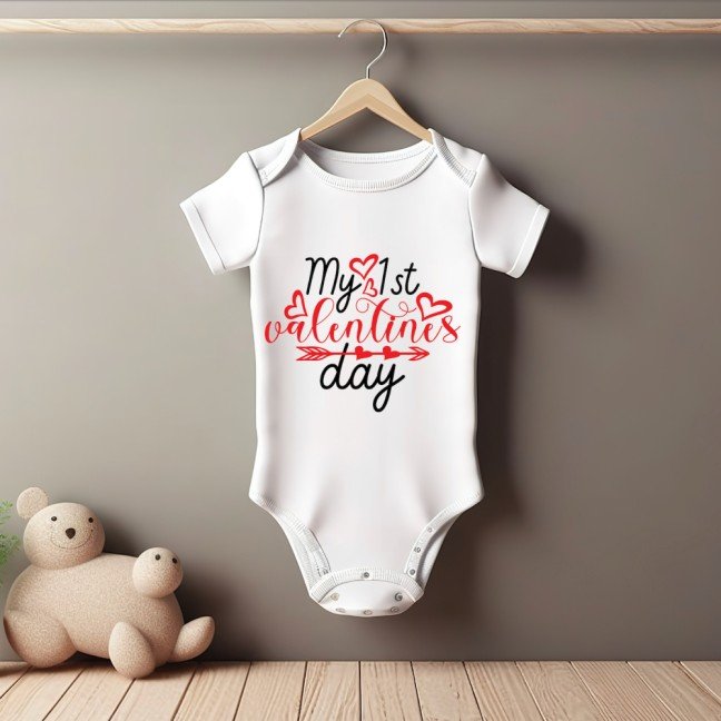 My 1st Valentines 
Day Onesie