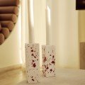 Set of 2 Terrazzo Candle Holders & 5 Tea Lights