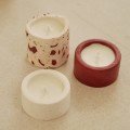 Set of 2 Terrazzo Candle Holders & 5 Tea Lights