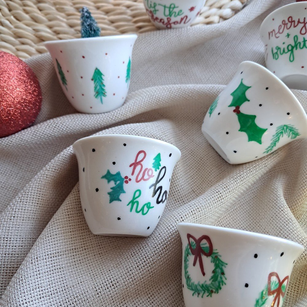 Set of 6 Customizable Coffee Chaffeh Cups