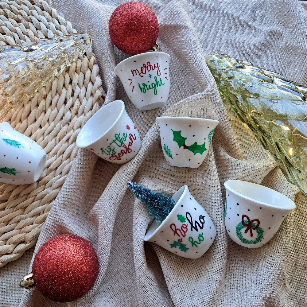 Set of 6 Customizable Coffee Chaffeh Cups