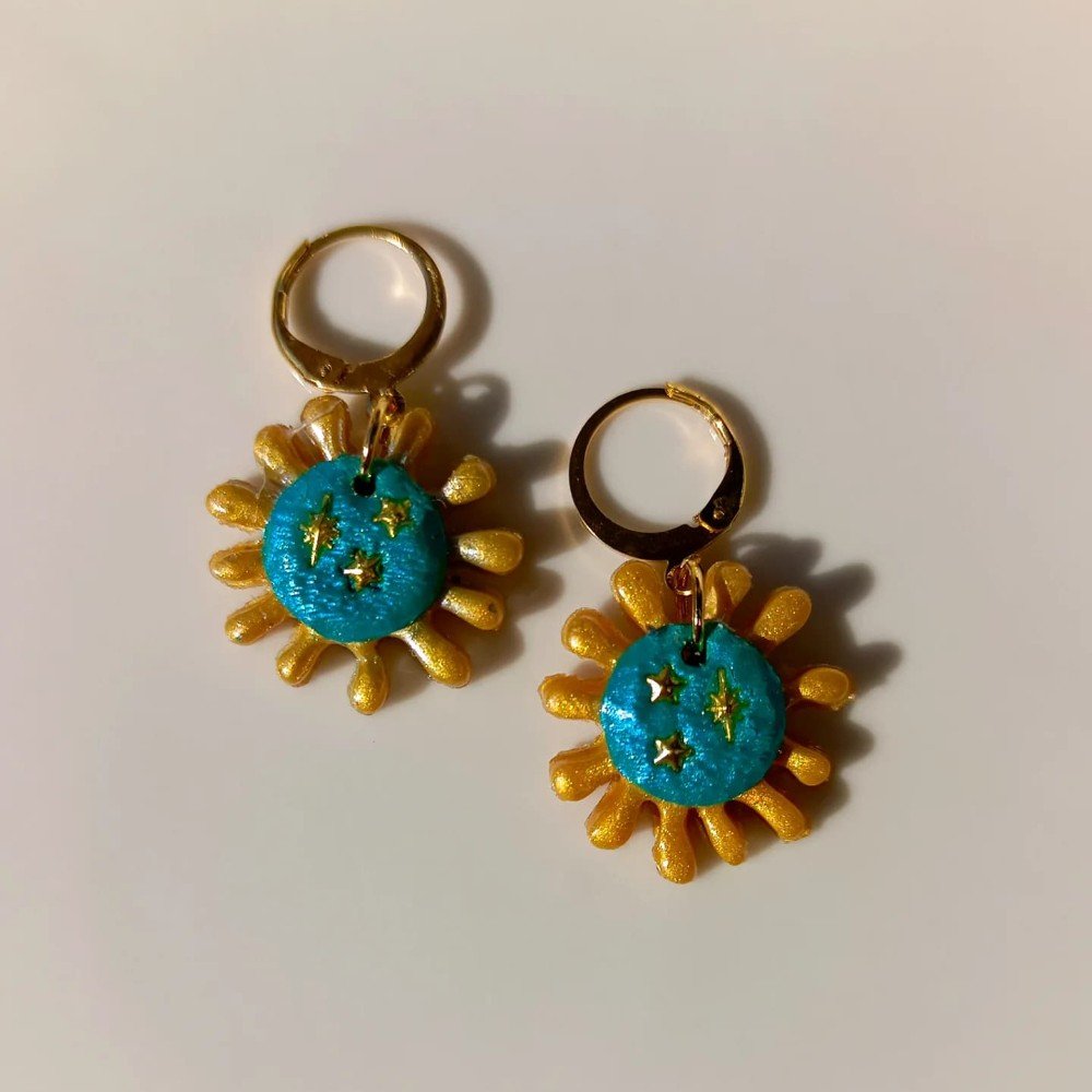 Luna Solara 
Dangle Clay Earrings