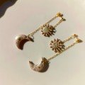 Moon & Sun 
Clay Earrings