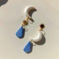 Solar Moon 
Clay Earrings