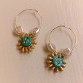 Sun Pearl 
Clay Earrings