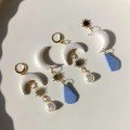 Solar Moon 
Clay Earrings