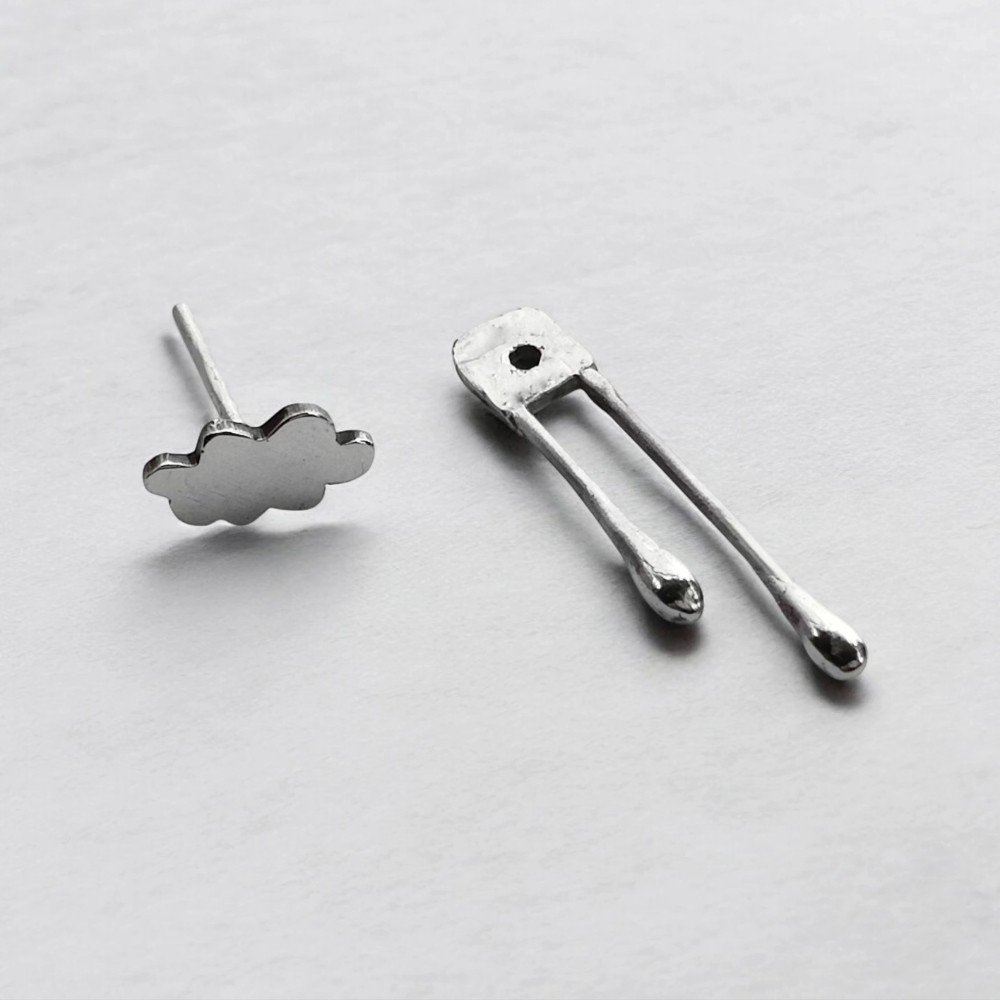 Cloud 
Silver Earrings