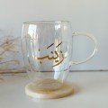 Customized Arabic Name 
Double Glass Cup