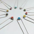 Colored Heart 
Silver Necklace