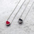 Colored Heart 
Silver Necklace