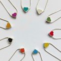 Colored Heart 
Silver Necklace