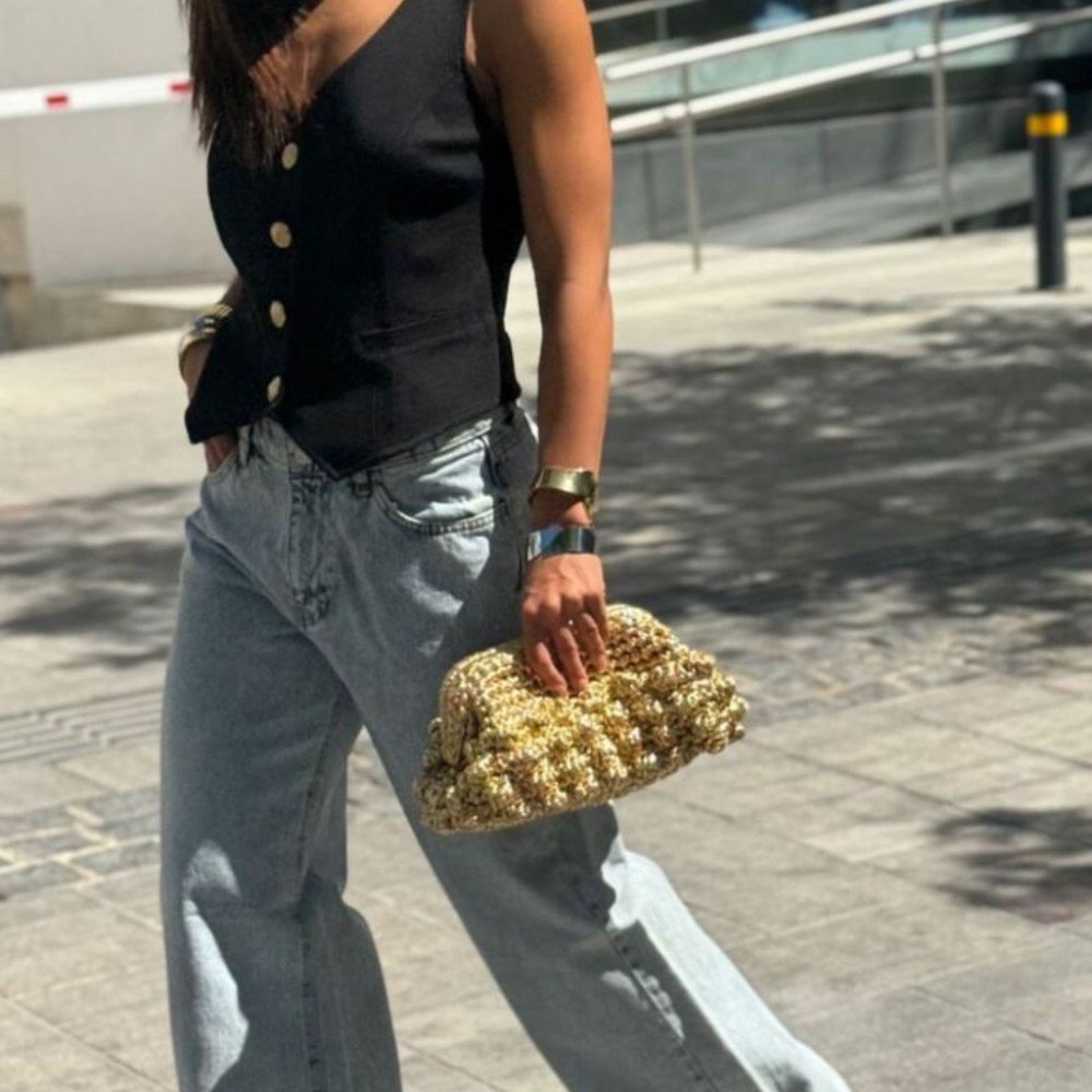 Popcorn 
Crochet Bag