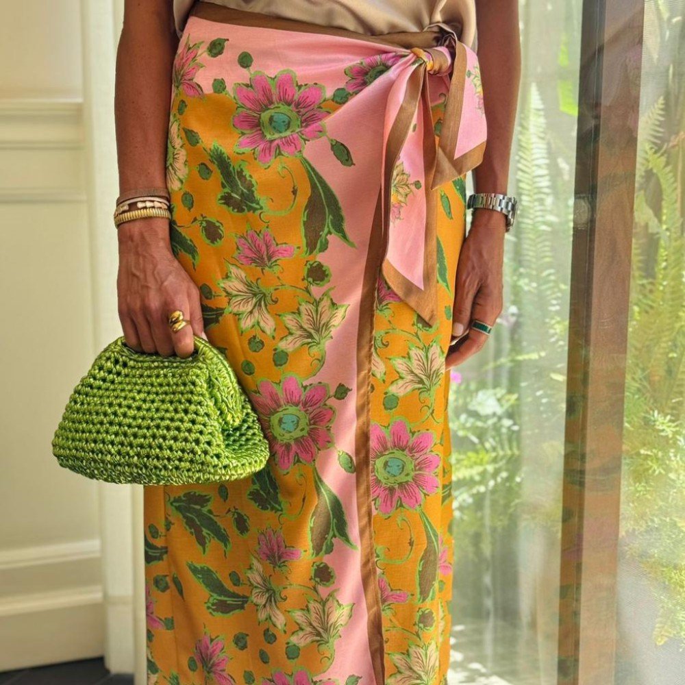 Lime Oval 
Basket Bag