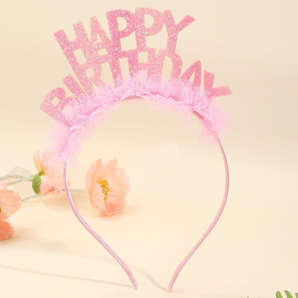Happy Birthday 
Pink Headband