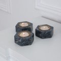 Black Hexa 
Candle Holder