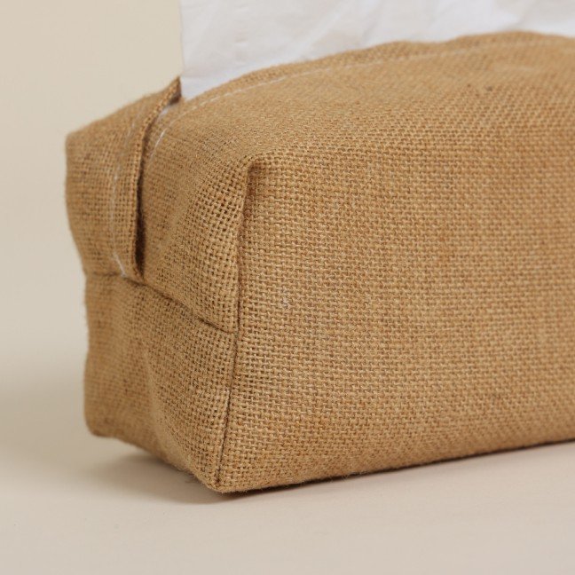 Jute Beige Boho 
Tissue Cover