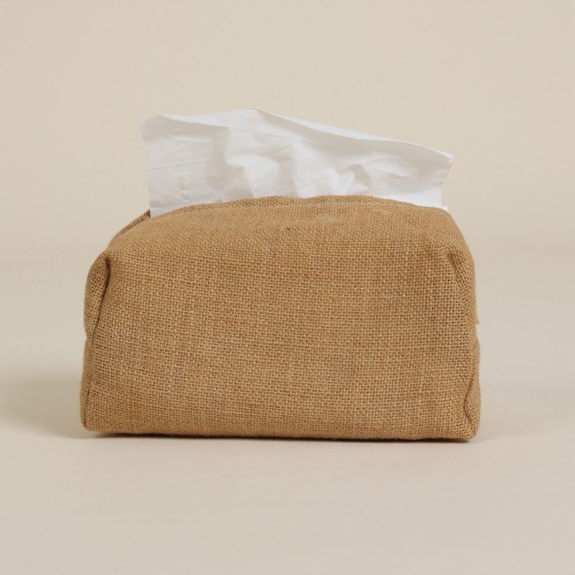 Jute Beige Boho 
Tissue Cover