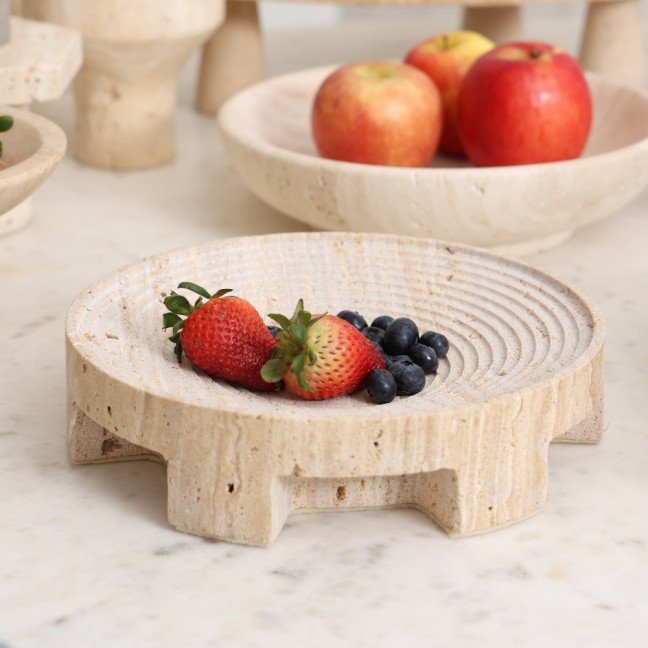 Roman Travertine 
Round Bowl