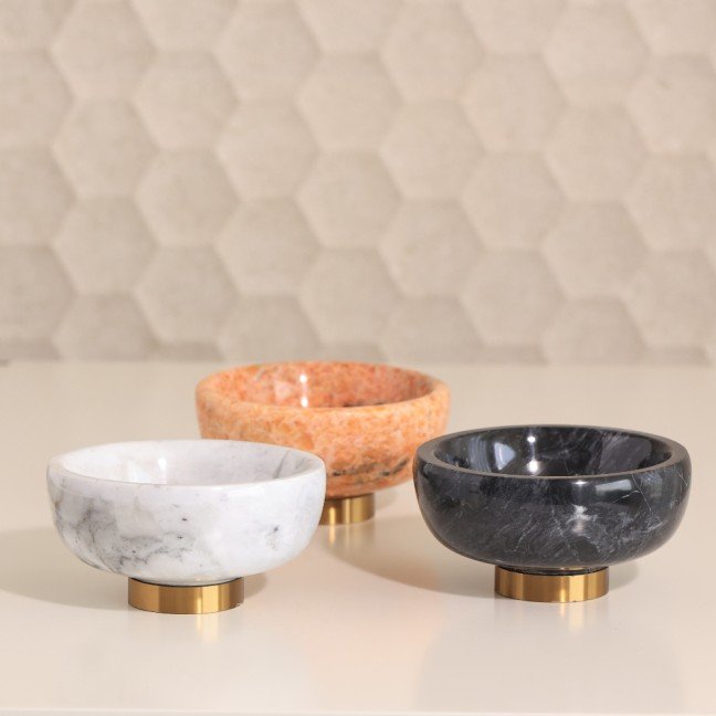 Set of 3 Marble 
Dip Bowls