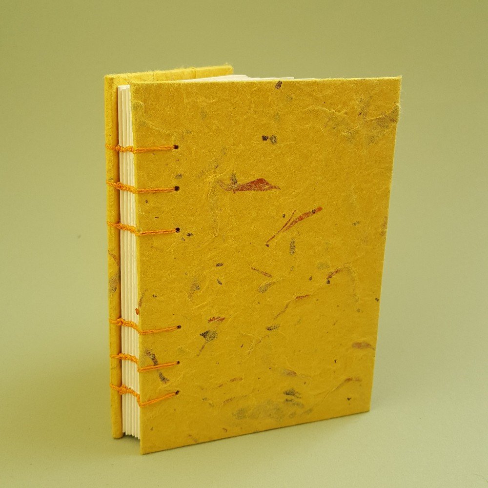 Small Journal: pantone 
yellow & botanical print