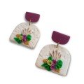 Lyana Floral 
Clay Earrings