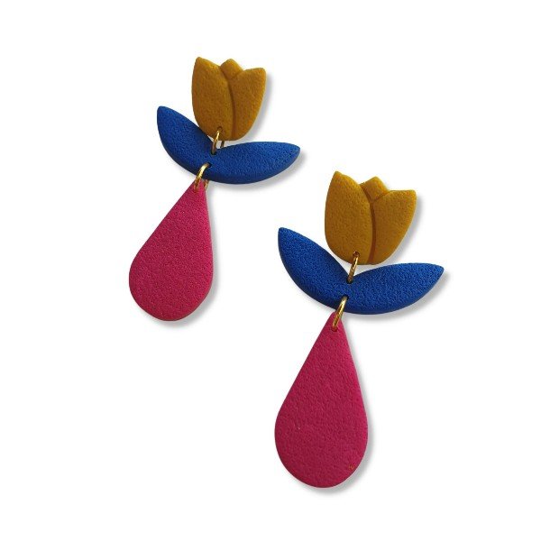 Tulip Clay 
Earrings