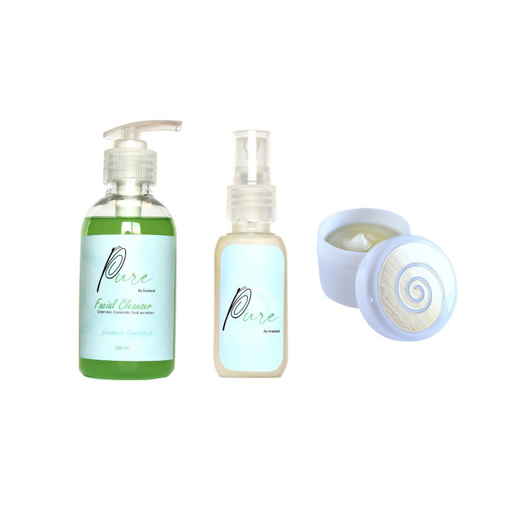 Set of Cleanser, Spray & Cream From Snail Mucin