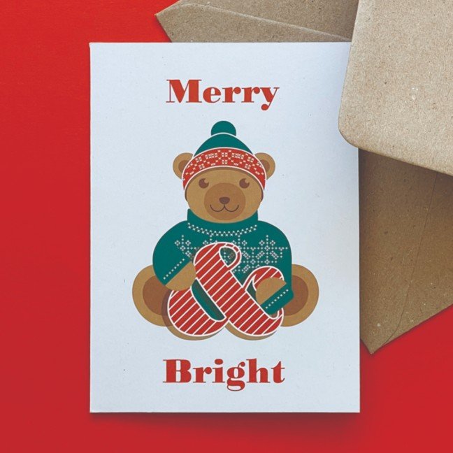 Greeting Card: 
Merry & Bright