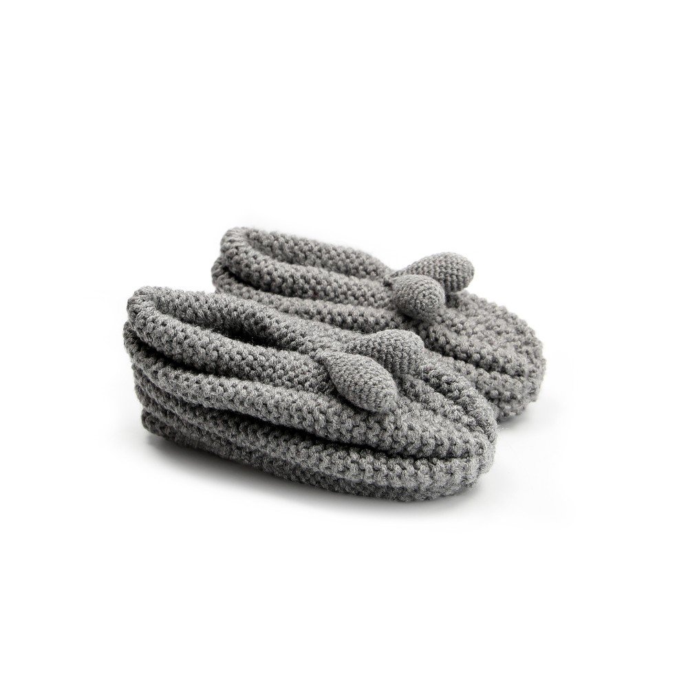 Grey Knitted 
Slippers