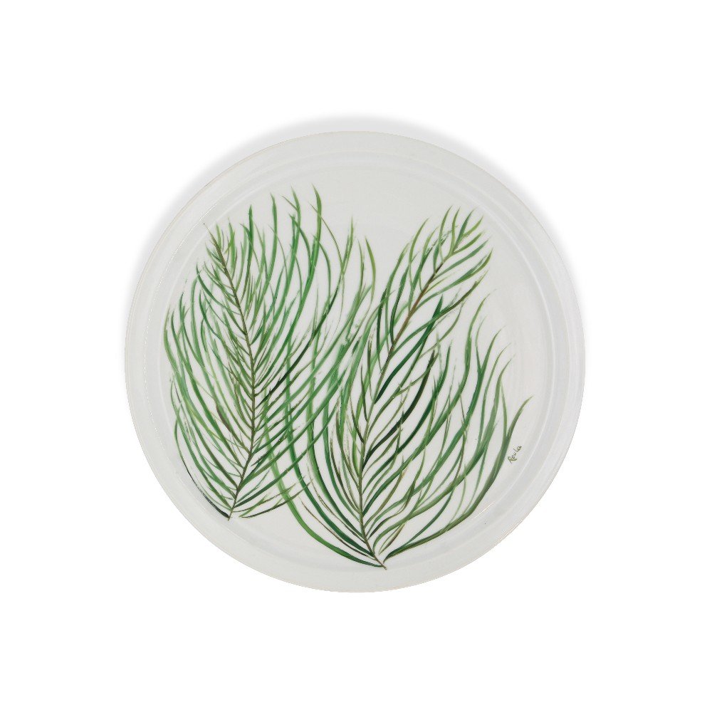 Porcelain Plate: 
Skinny Leaves