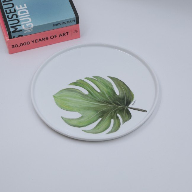 Porcelain Plate: 
Split Leaf II