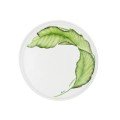 Porcelain Plate: 
Curved Leaves