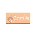 Name Stickers 
Cat Design Pink