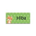 Name Stickers 
Cat Design Green