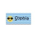 Name Stickers 
Cool Smiley Design Blue