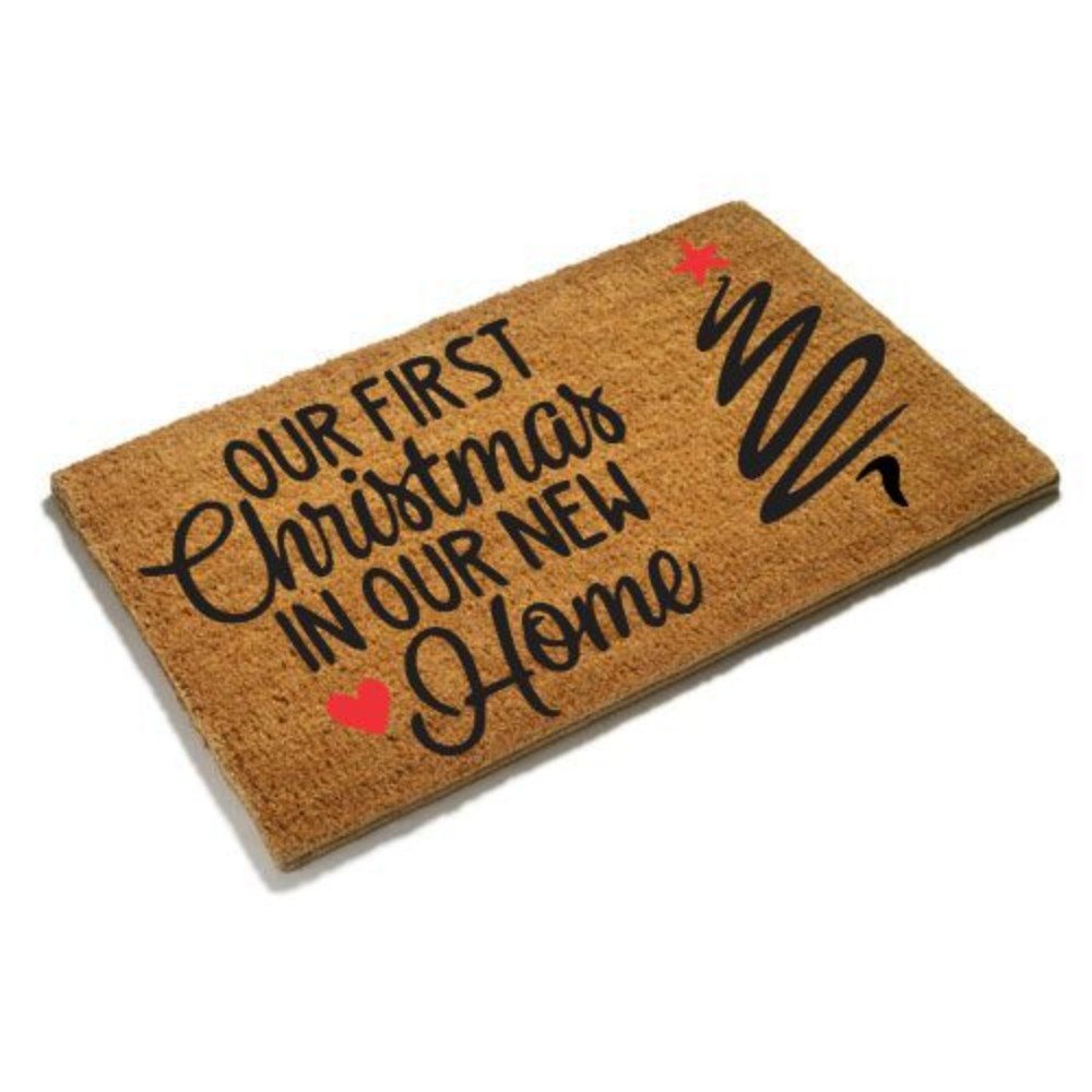 Holiday Doormat: 
Our First Christmas