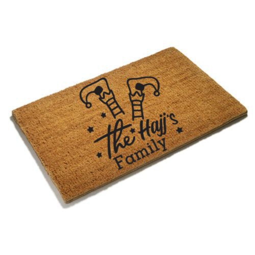 Customizable Holiday 
Doormat: Family Name