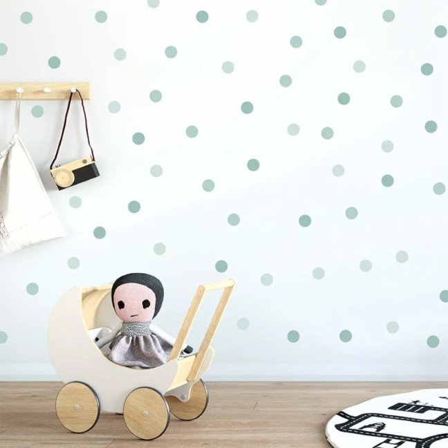 Wall Stickers 
Green Dots Design