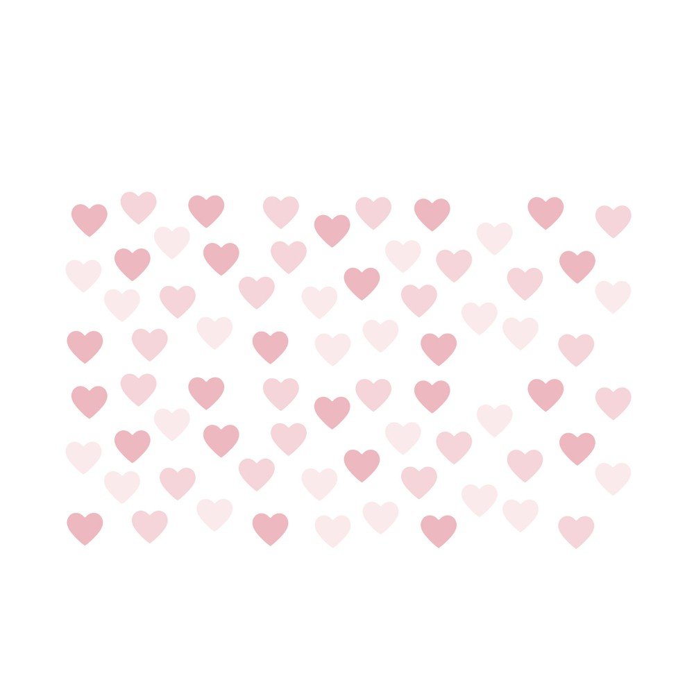 Wall Stickers 
Pink Hearts Design