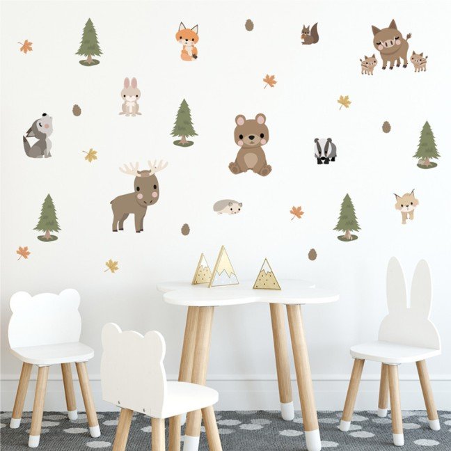 Wall Stickers 
Forest Animals Design