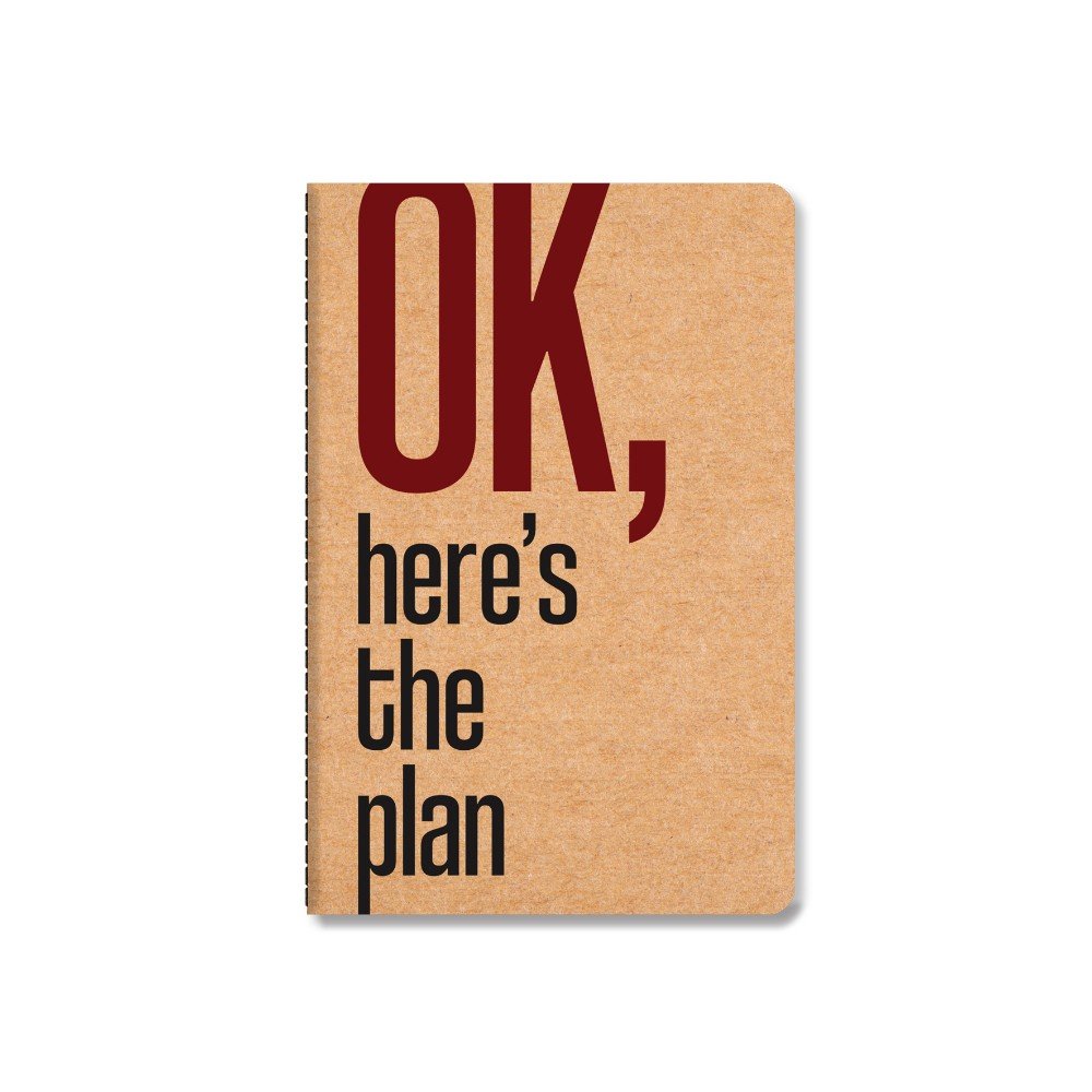 'OK' A6 Kraft 
Notebook