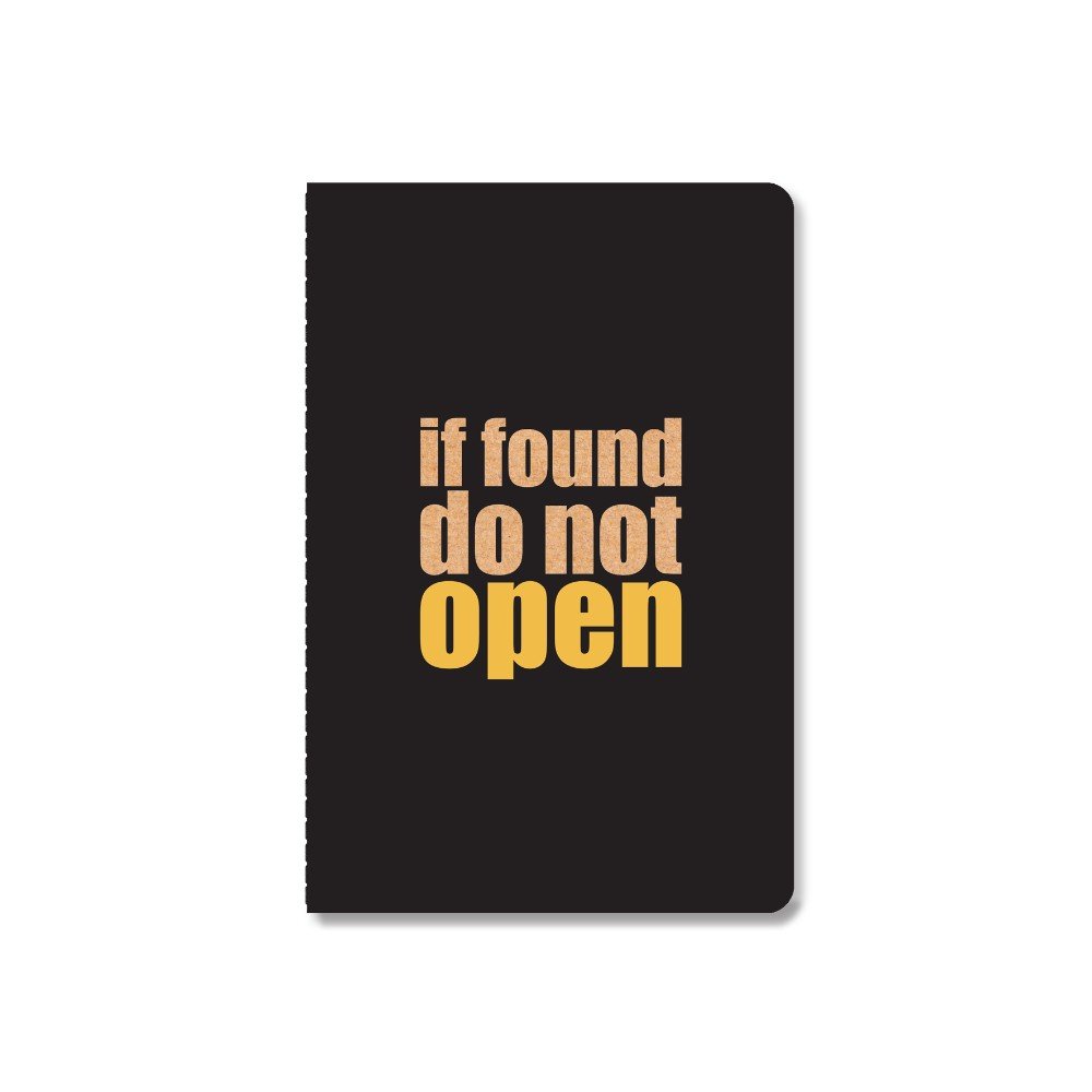 'If Found' A6 Kraft 
Notebook